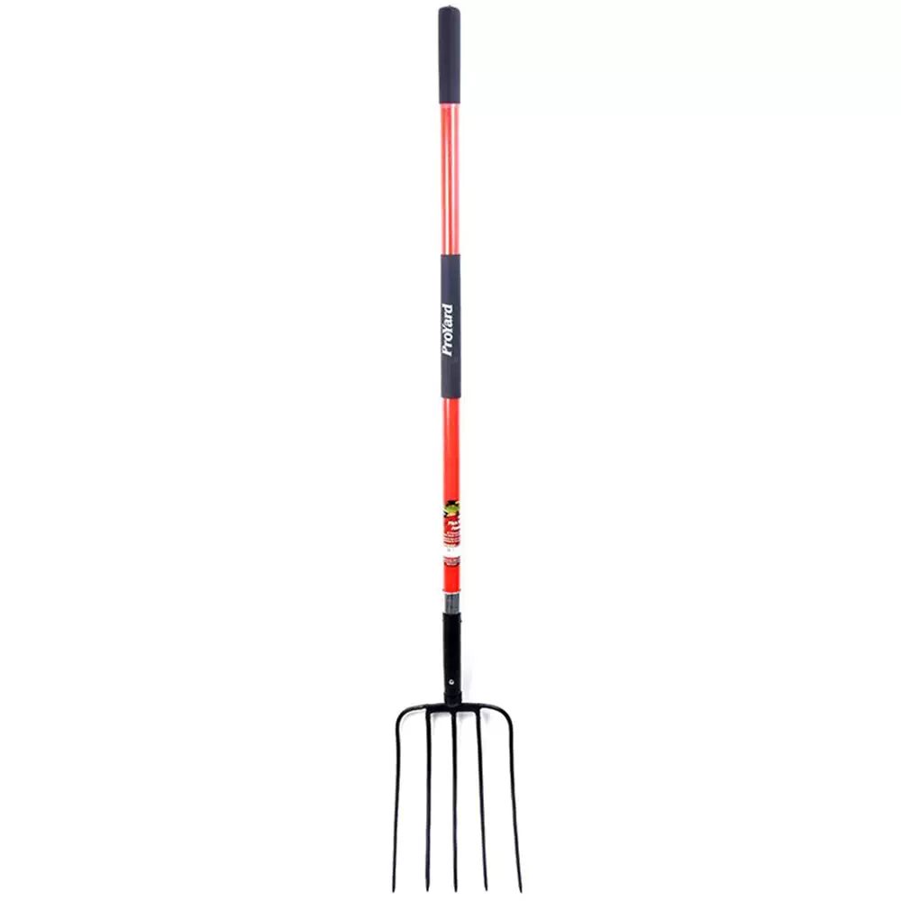 ProYard 130638 48" 5 Tine Manure Fork, Fibreglass L-Handle